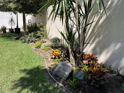 Landscaped garden bed